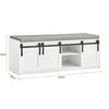 SoBuy FSR133-W Botník se sedací lavicí Lavice s úložným prostorem Bílý 120x45x35cm