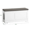 SoBuy FSR136-W Domeček pro kočky Lavice s domečkem pro domácí mazlíčky Jeskyně pro kočky Bílá 90x44x36cm