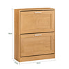 SoBuy FSR137-N Sklápěč bot Botník se 2 klapkami Úzký botník 60x79x23cm