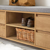 SoBuy FSR149-N Botník s lavicí Lavice s úložným prostorem Předsíňová lavice Přírodní-černá 110x45x35cm