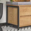 SoBuy FSR149-N Botník s lavicí Lavice s úložným prostorem Předsíňová lavice Přírodní-černá 110x45x35cm