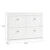 SoBuy FSR79-W Lavice se 4 zásuvkami Botník Lavička na boty Bílá 105x83x24cm