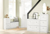 SoBuy FSR79-W Lavice se 4 zásuvkami Botník Lavička na boty Bílá 105x83x24cm