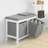 SoBuy FSR81-HG Komoda Lavice s úložným prostorem Lavice na boty se sedákem Truhla na boty Bílá 70x50x30cm