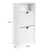 SoBuy FSR87-K-W Sklápěč bot Botník se 2 klopami Komoda Bílý 60x110x24cm
