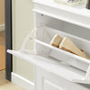 SoBuy FSR94-W Sklápěč bot Botník se 3 klopami Bílý 53x117x24cm