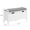 SoBuy FSR97-W Lavice s podsedákem Lavička na boty s úložným prostorem Sklápěčka na boty Bílá 91x50x30cm